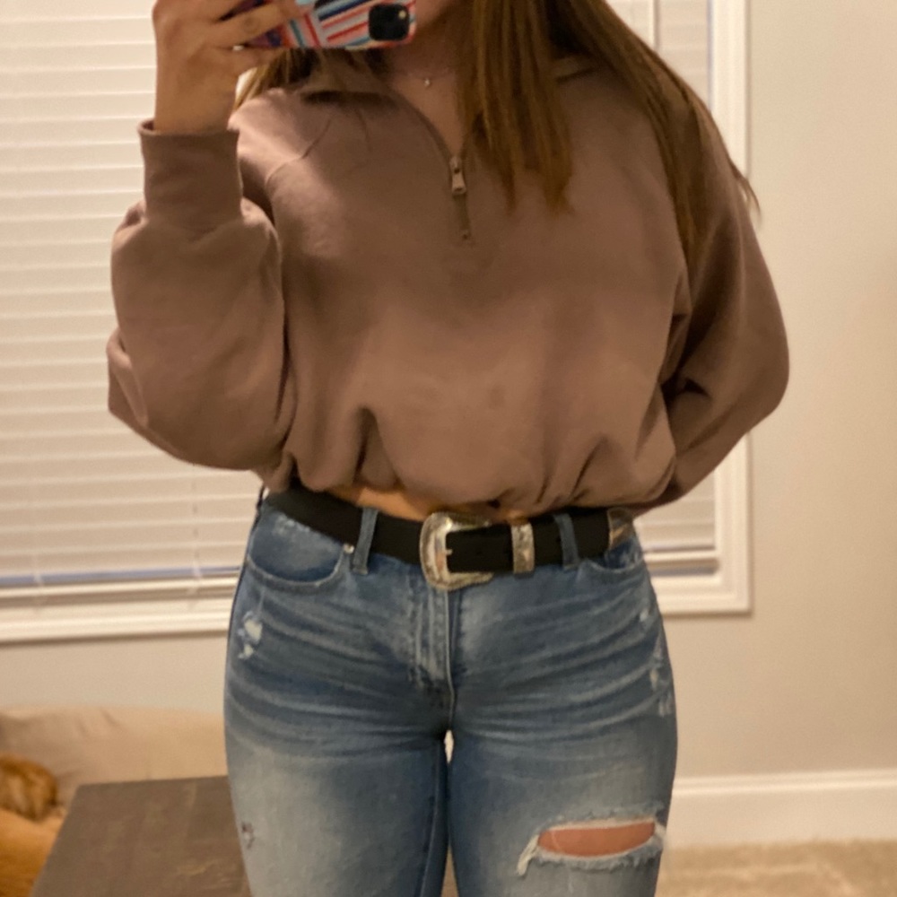 Black leather cowboy belt (barely used)